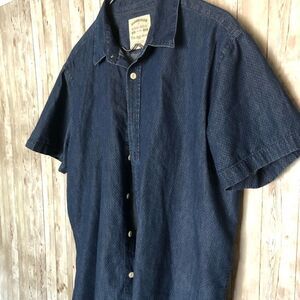 Burma Bibas Men’s Denim Collared Button Down Shirt